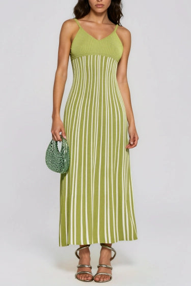 Giovannetta Sequin Knit Maxi Dress In Chartreuse