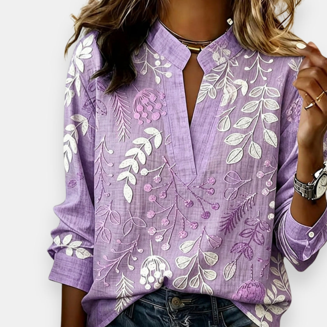 Gontrane | Blouse imprimée à col V