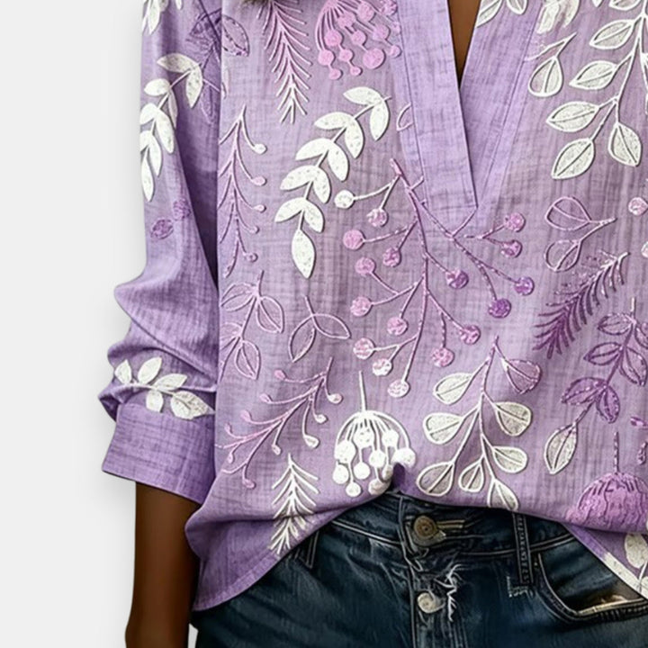 Gontrane | Blouse imprimée à col V
