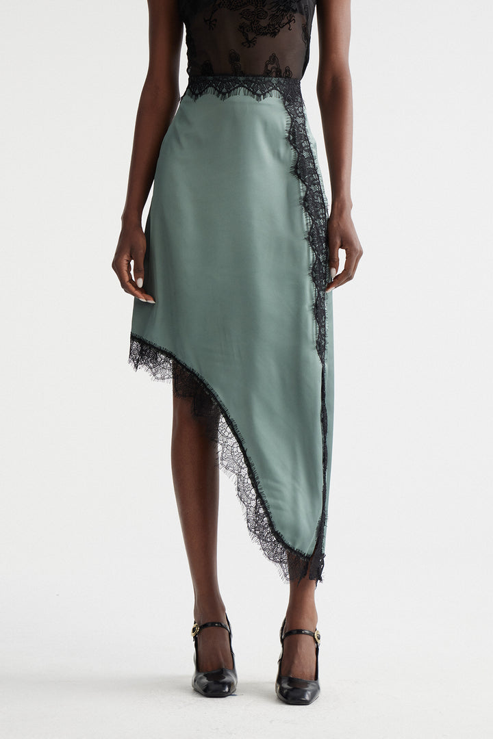Bess Asymmetric Split Maxi Skirt