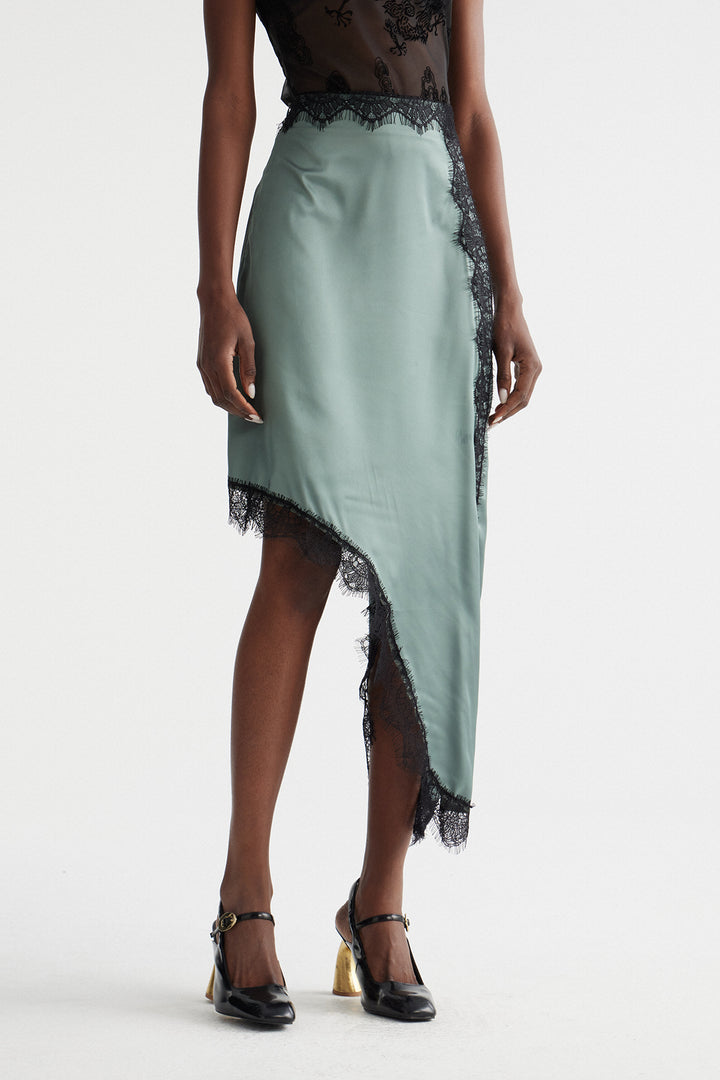 Bess Asymmetric Split Maxi Skirt