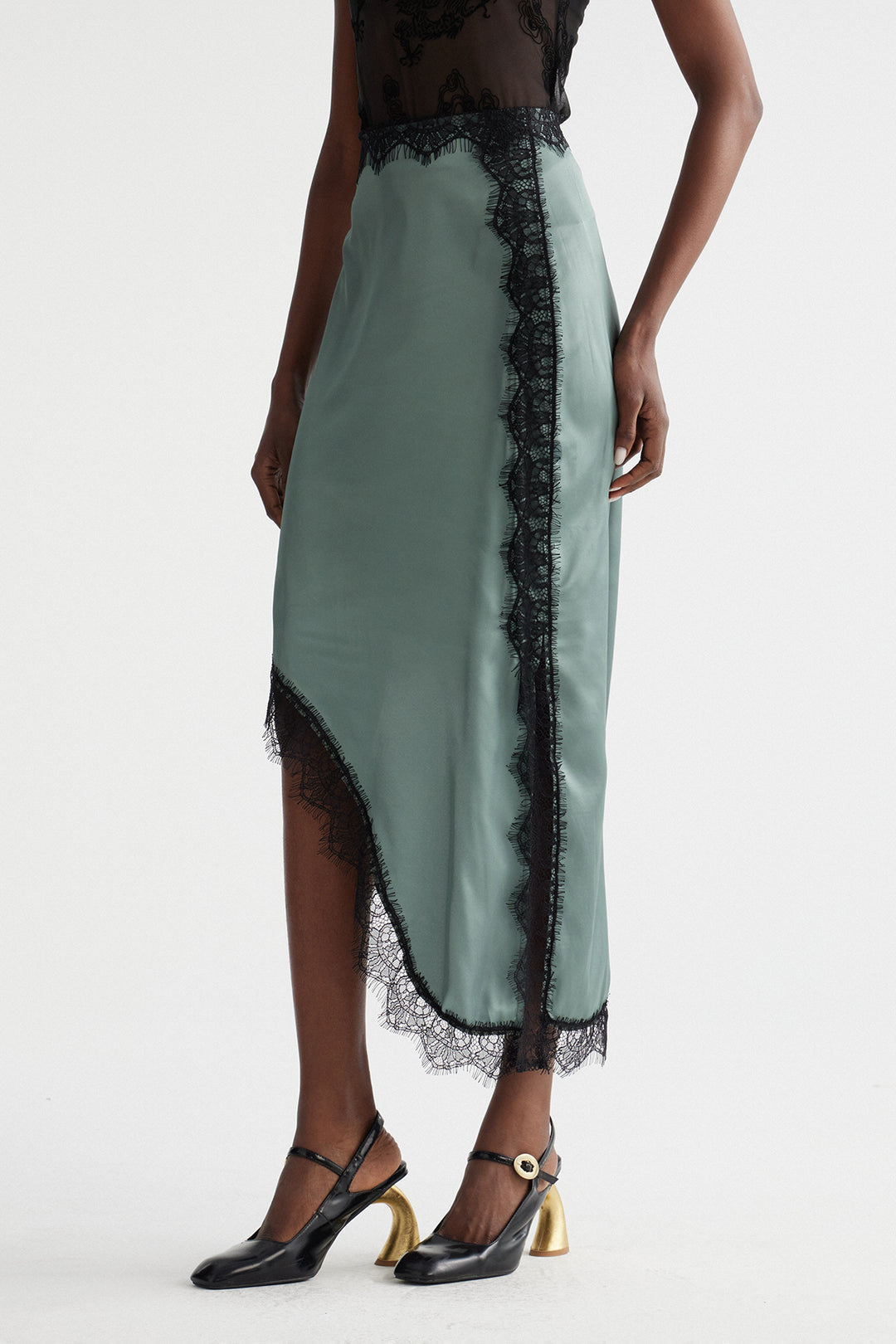 Bess Asymmetric Split Maxi Skirt