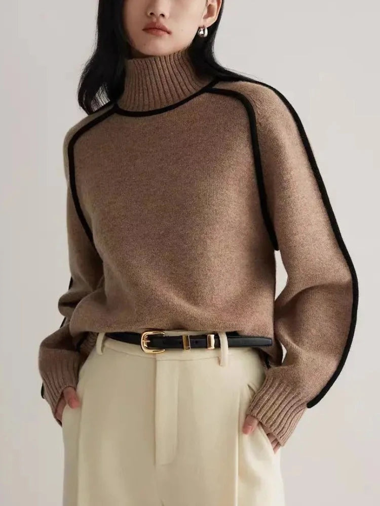 Contrasterende coltrui dames met moderne lijnen – Essence