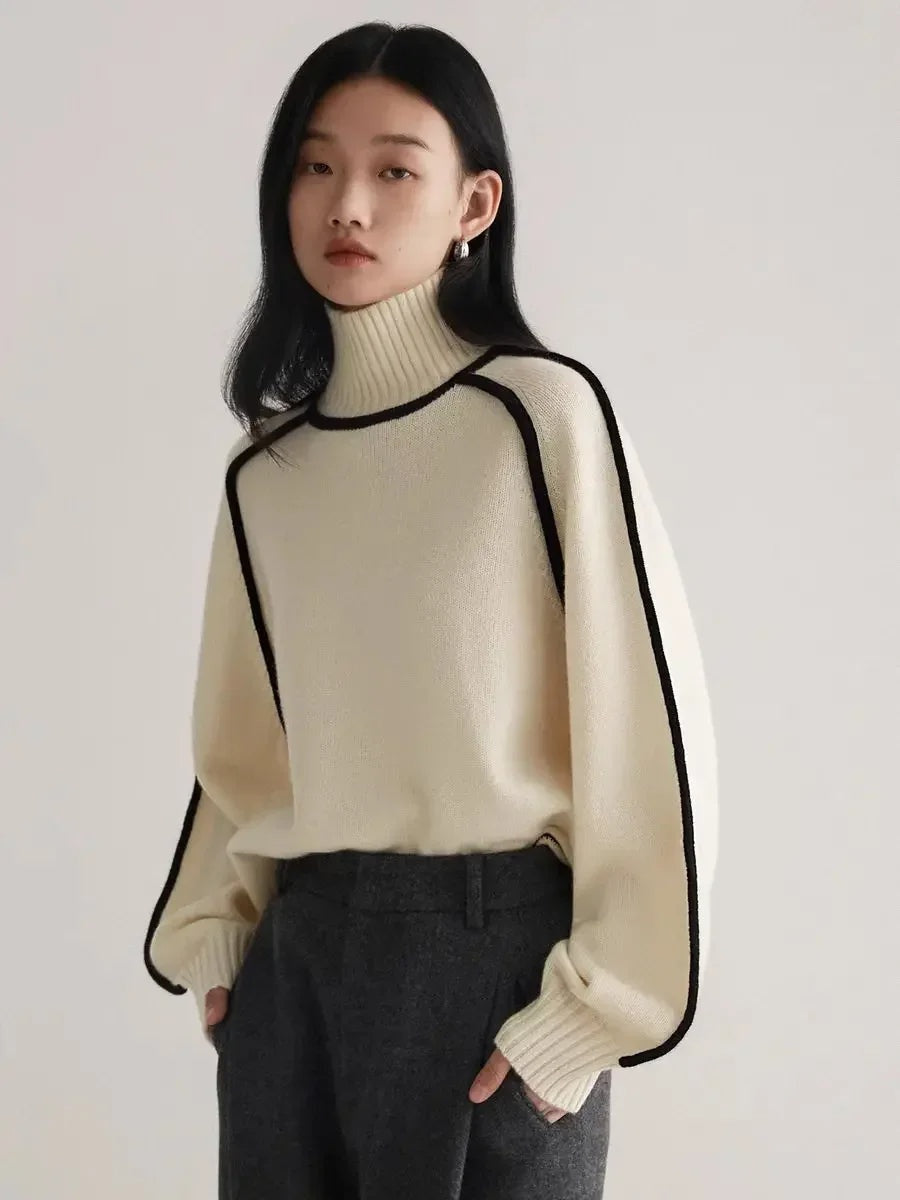 Contrasterende coltrui dames met moderne lijnen – Essence