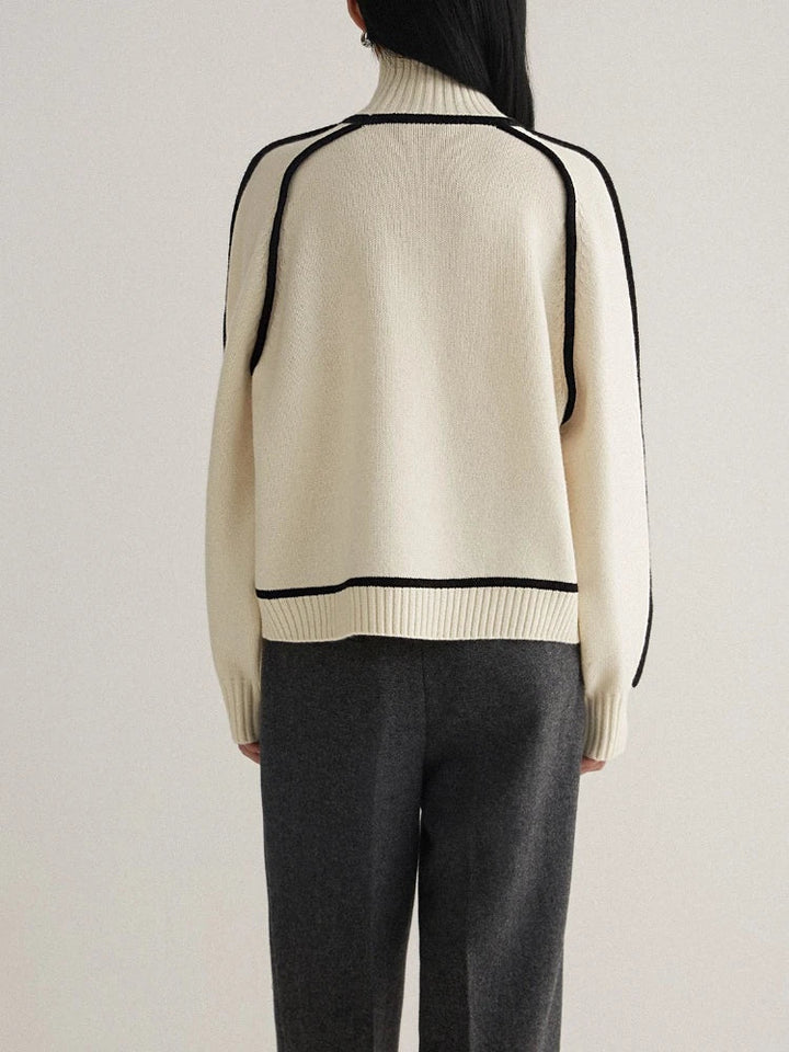 Contrasterende coltrui dames met moderne lijnen – Essence