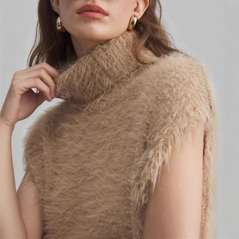 Cozy dames colvest met luxe uitstraling