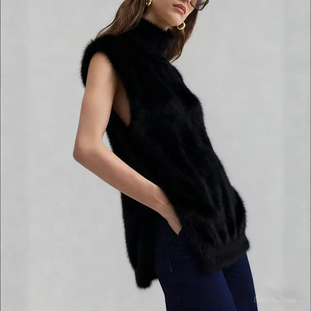Cozy dames colvest met luxe uitstraling