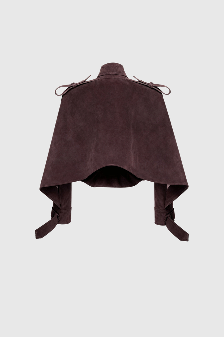 Dillon Lapel Belt Suede Jacket