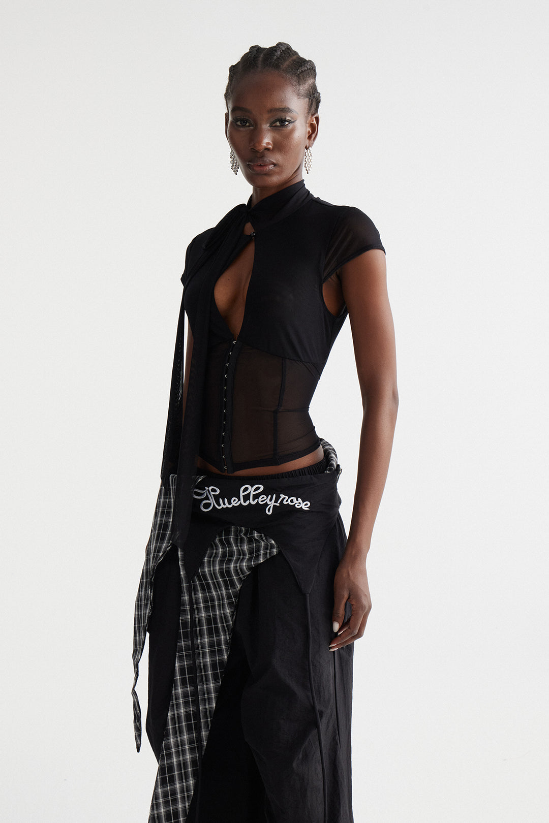 Dobromila Cutout Mesh Top