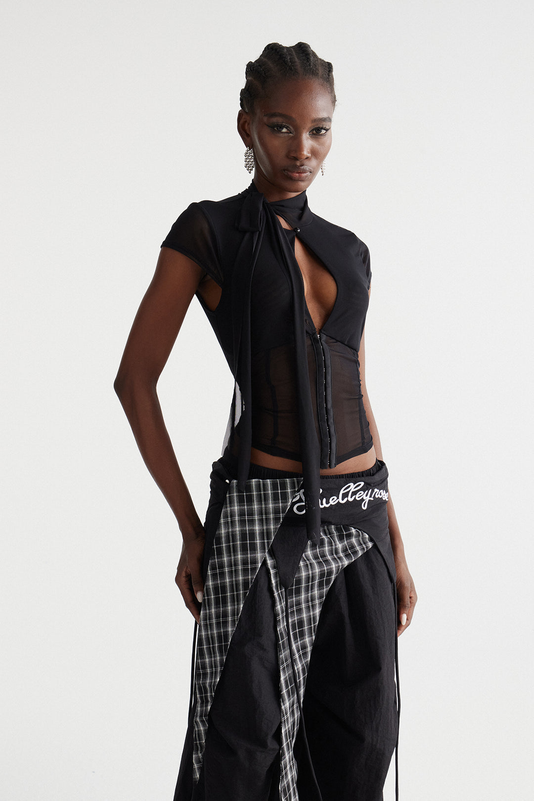 Dobromila Cutout Mesh Top