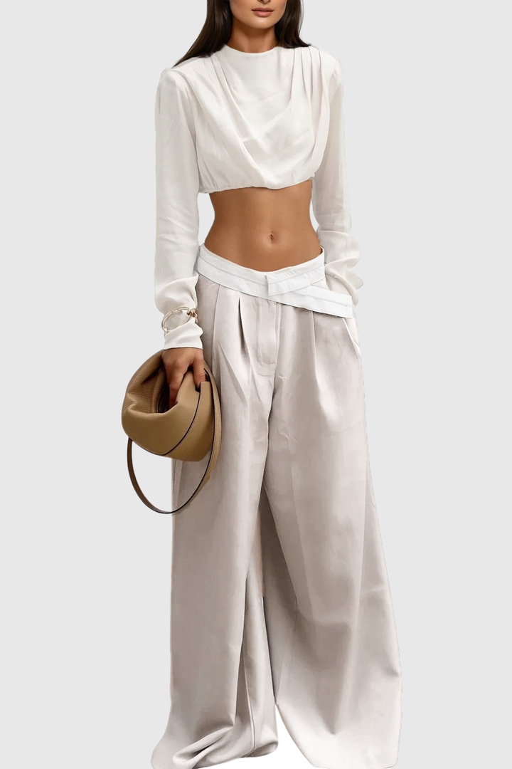 Dong Crop Deconstruct Pants Set