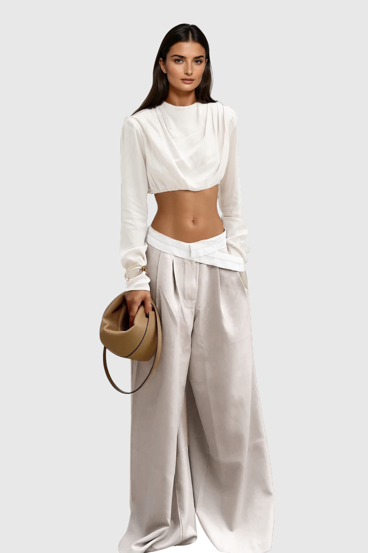 Dong Crop Deconstruct Pants Set
