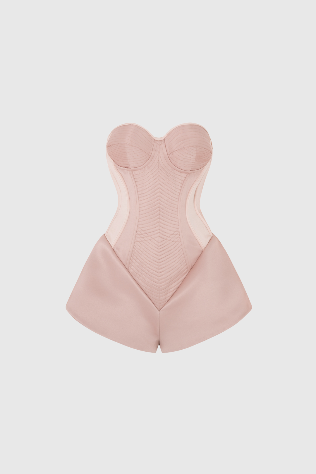 Dzan Strapless Silky Playsuit