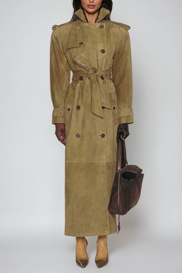 Emmet Suede Trench Coat