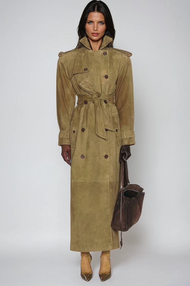 Emmet Suede Trench Coat