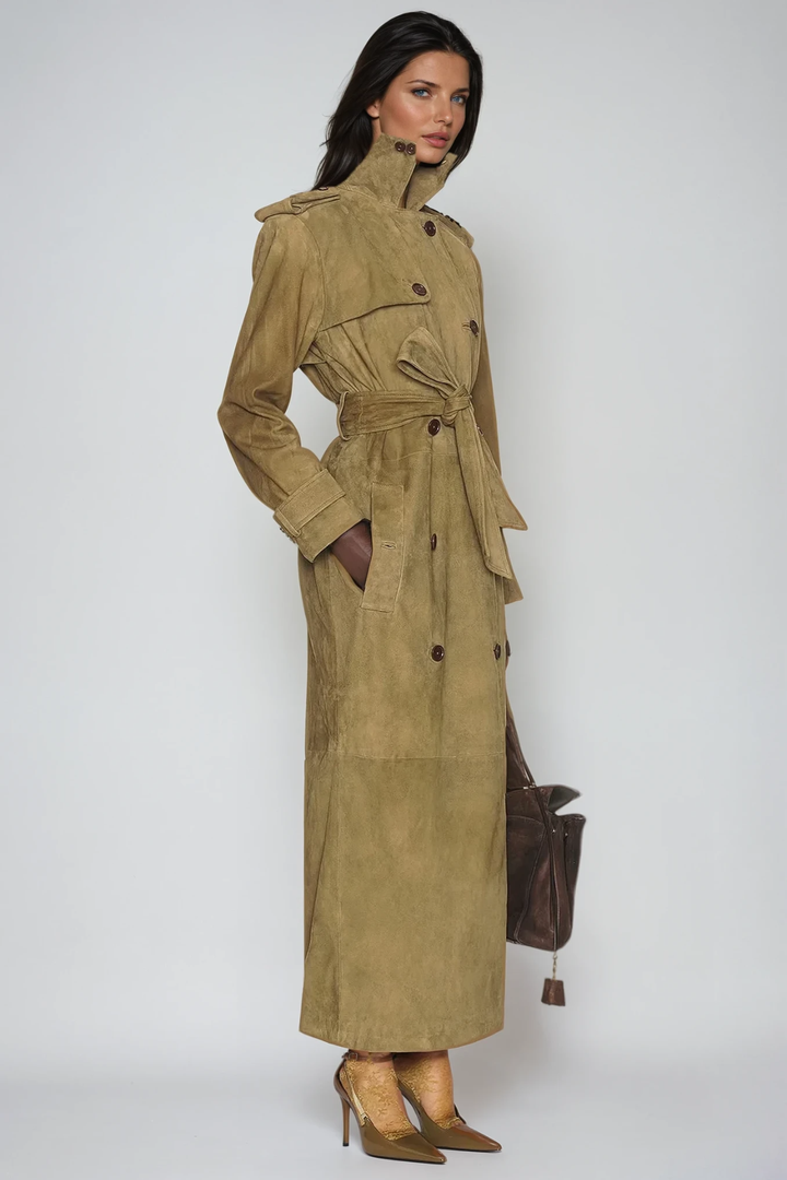 Emmet Suede Trench Coat