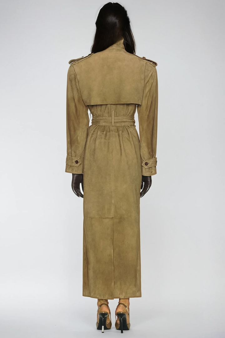 Emmet Suede Trench Coat