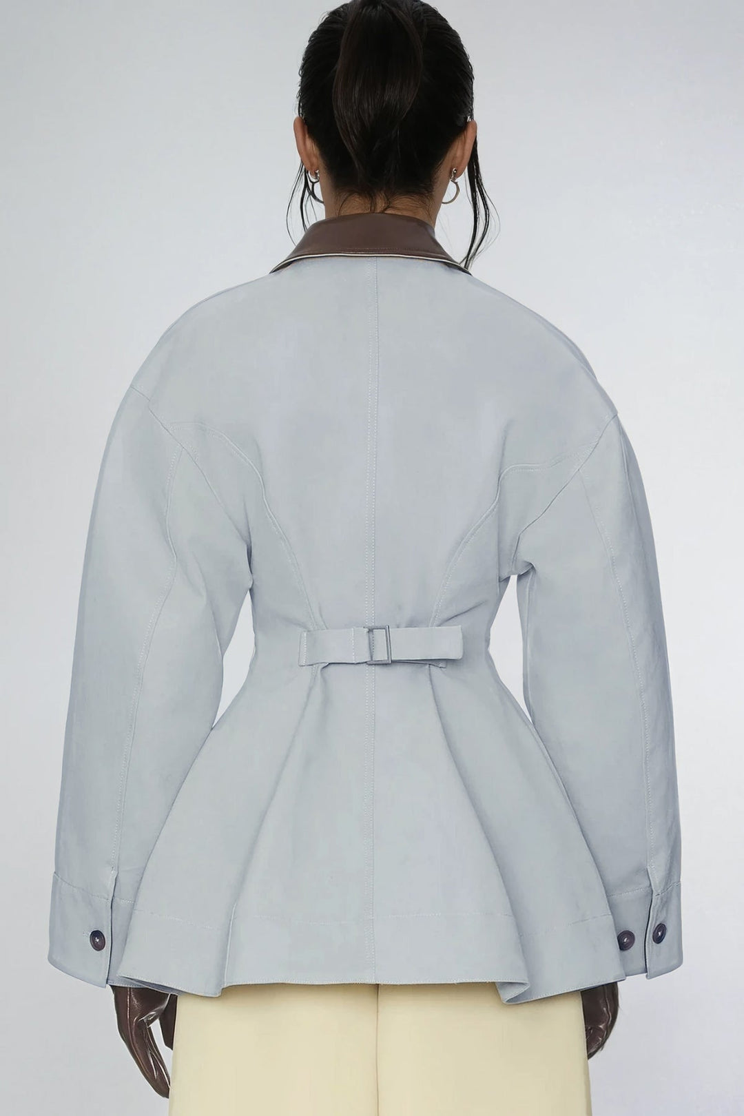 Fani Deconstruct Leather Bodycon Jacket