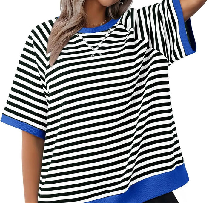 Gestreept oversized T-shirt - Julia