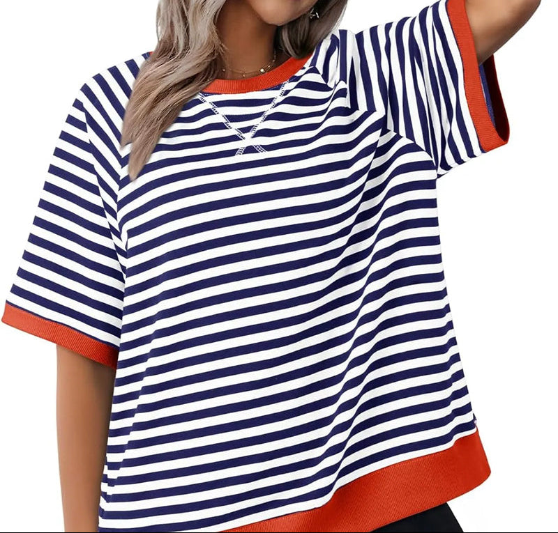 Gestreept oversized T-shirt - Julia