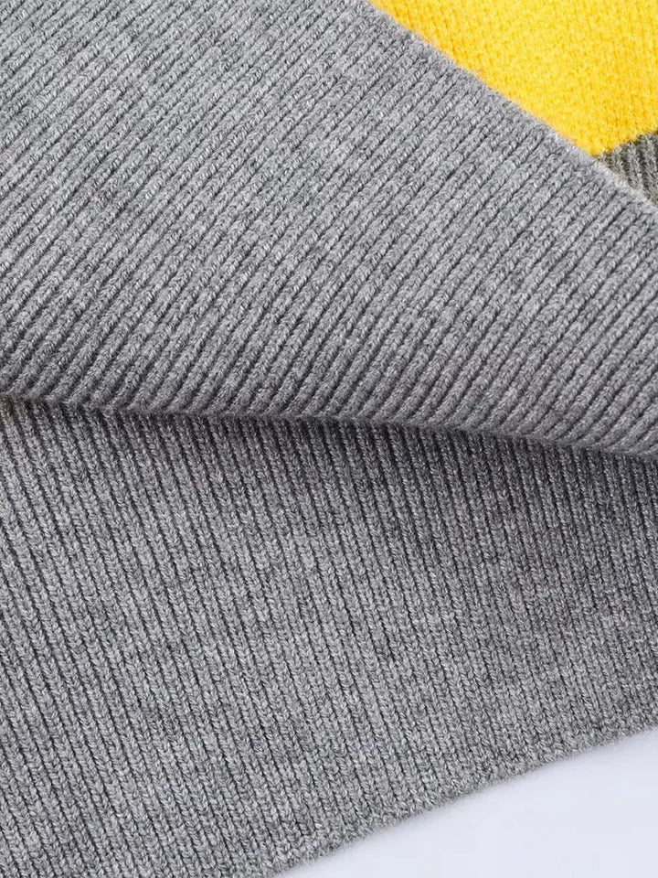 Gestreepte cropped knit polo – Séraphine