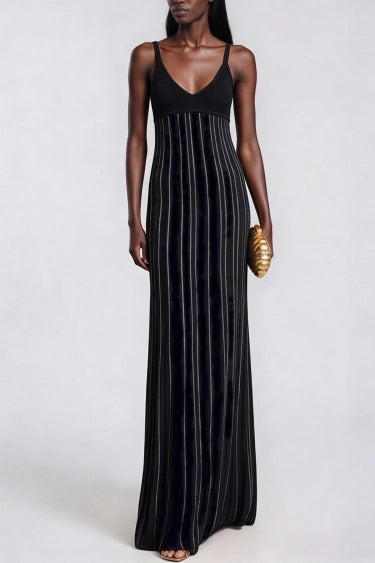 Giovannetta Sequin Knit Maxi Dress In Chartreuse
