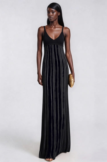 Giovannetta Sequin Knit Maxi Dress In Chartreuse