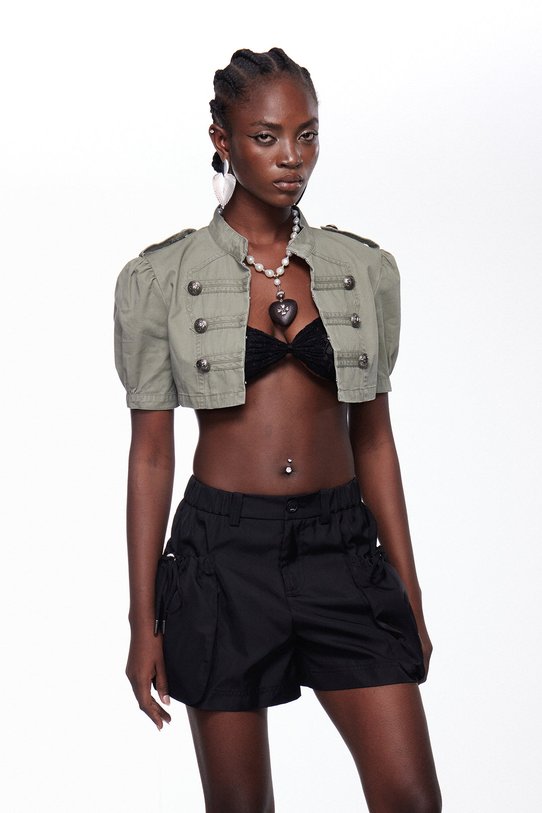 Ignacij Studded Print Barrel Jeans