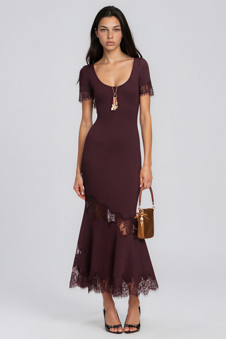 Kaif Mermaid Lace Maxi Dress