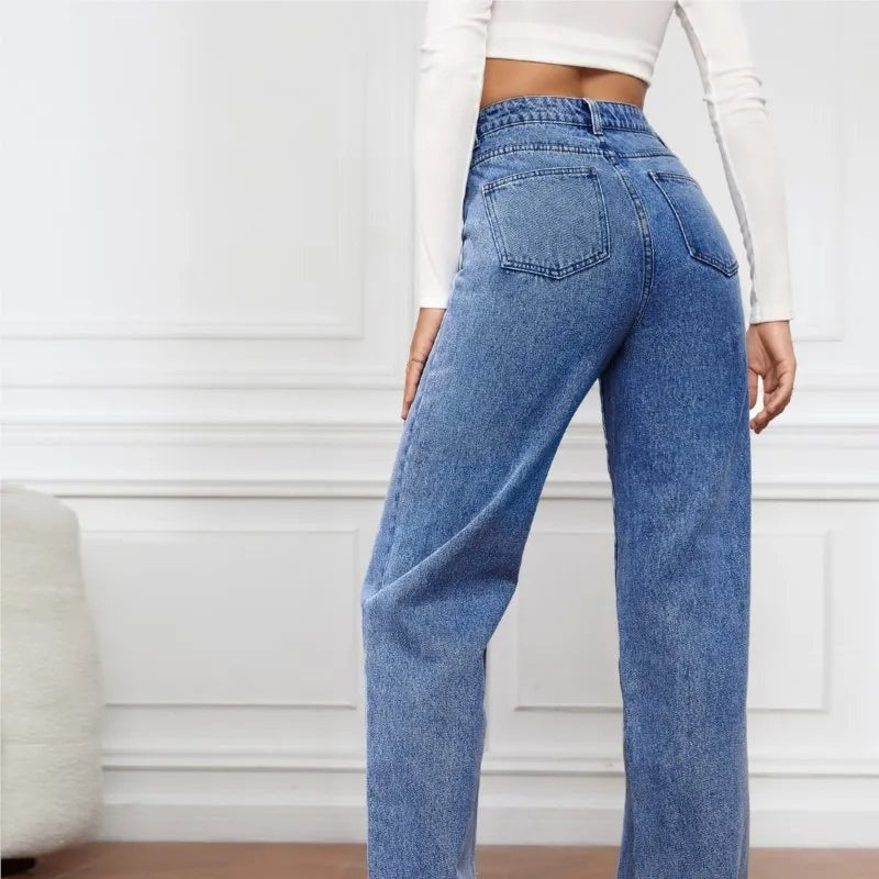 Jean droit taille haute pour femme – Apollo