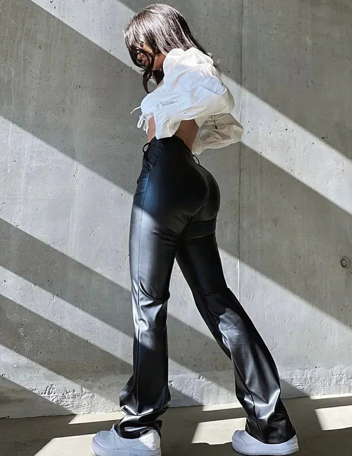 Vegan leren dames broek – Amalea
