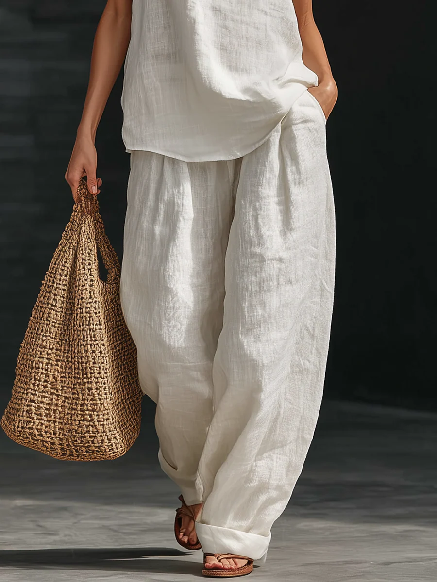 Zoë – Ensemble sans manches et pantalon large