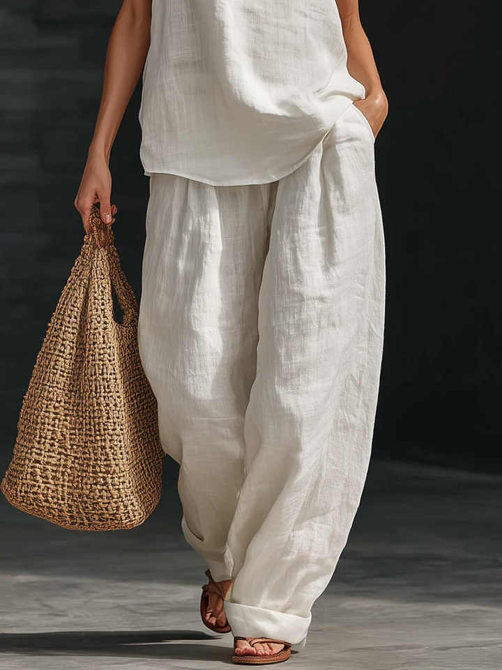 Zoë – Ensemble sans manches et pantalon large