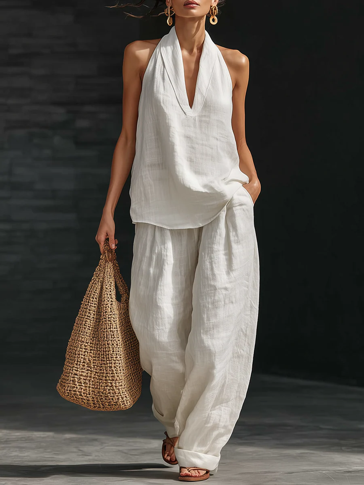 Zoë – Ensemble sans manches et pantalon large