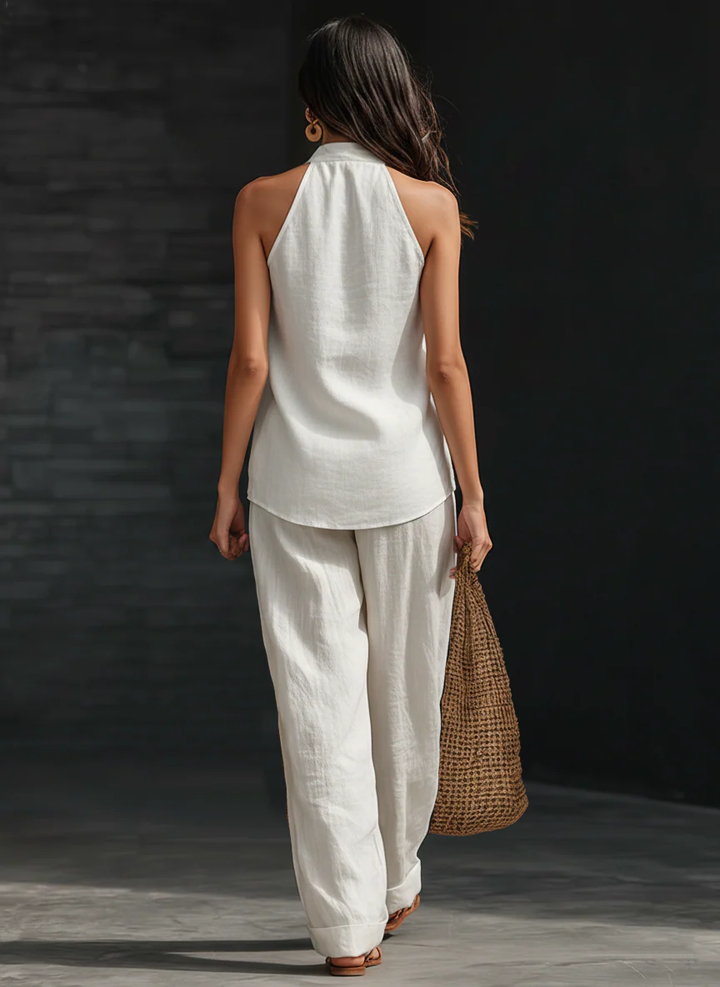 Zoë – Ensemble sans manches et pantalon large