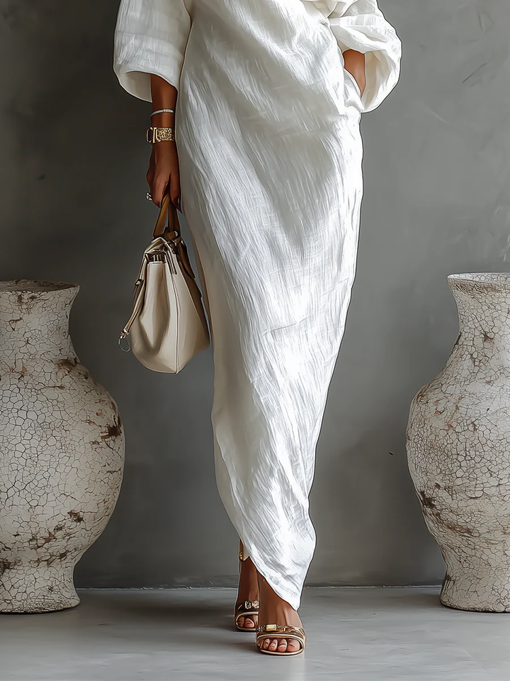 Elise| Robe maxi asymétrique et élégante