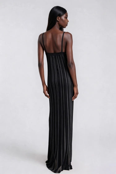 Giovannetta Sequin Knit Maxi Dress In Chartreuse