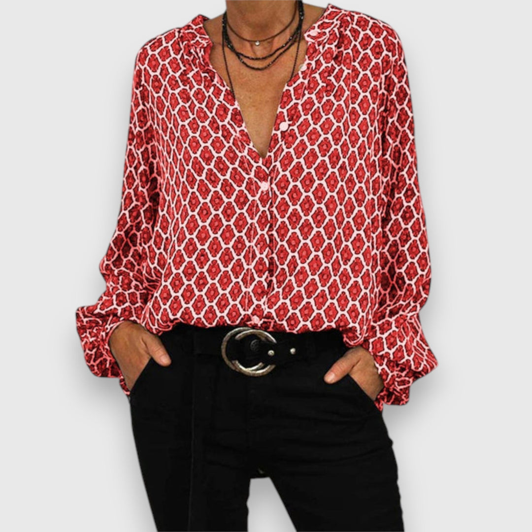Jana | Blouse fluide imprimé chic